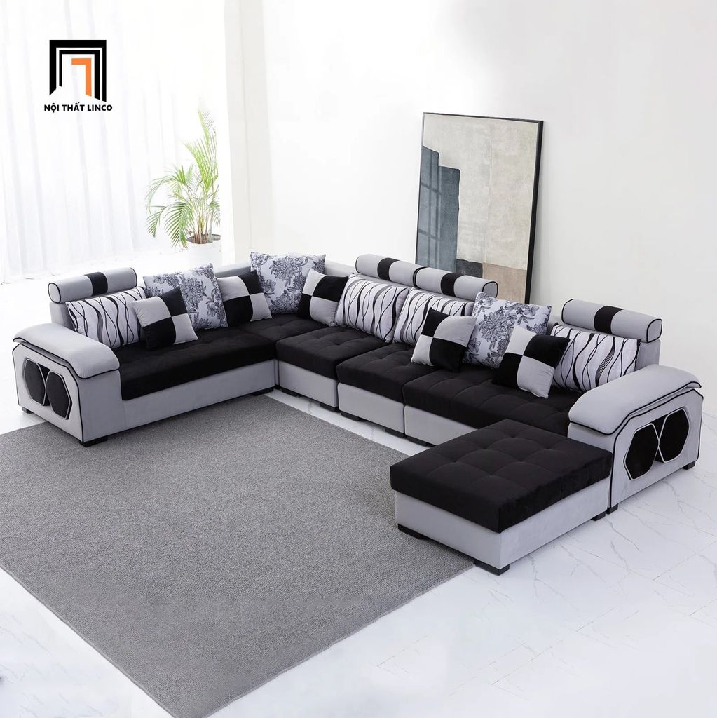 sofa chữ U dài 3m9 sang trọng