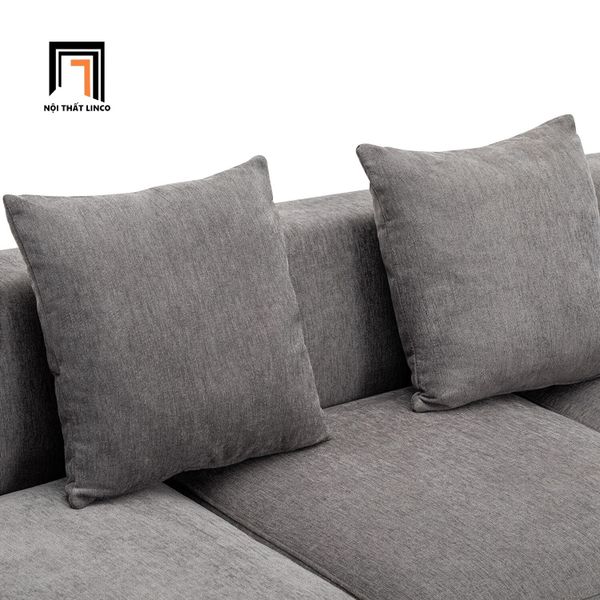 sofa, ghế sofa, bộ ghế sofa giá rẻ, sofa góc 2m8 x 1m6, sofa góc vải nỉ màu xám, sofa góc căn hộ chung cư