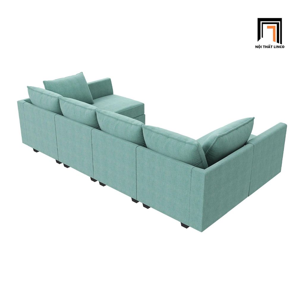 sofa chữ U dài 2m9 màu xanh ngọc