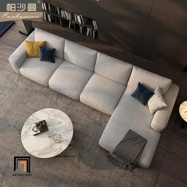 sofa, ghế sofa, sofa góc 3m x 1m6, sofa góc phòng khách gia đình, bộ ghế sofa góc chữ l, sofa góc vải nỉ mềm
