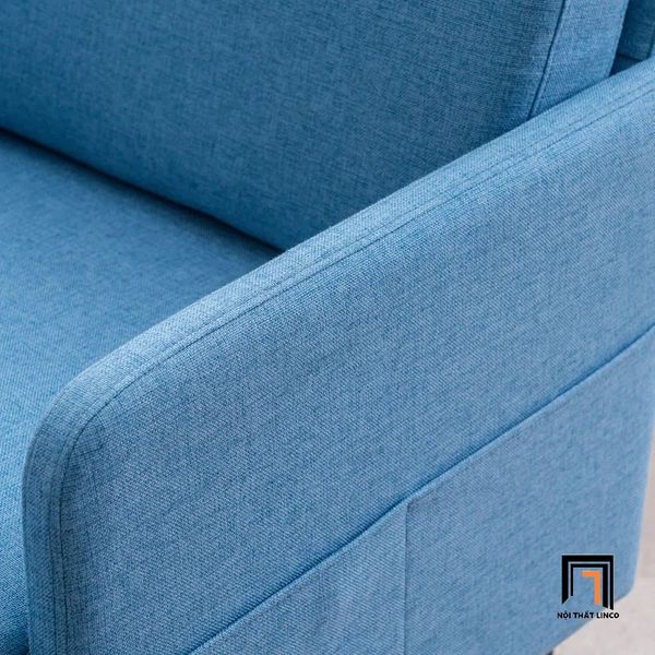 sofa, ghế sofa, sofa đơn xanh dương, sofa đơn vải nỉ mềm, sofa đơn phòng khách giá rẻ, sofa đơn ngồi đọc sách