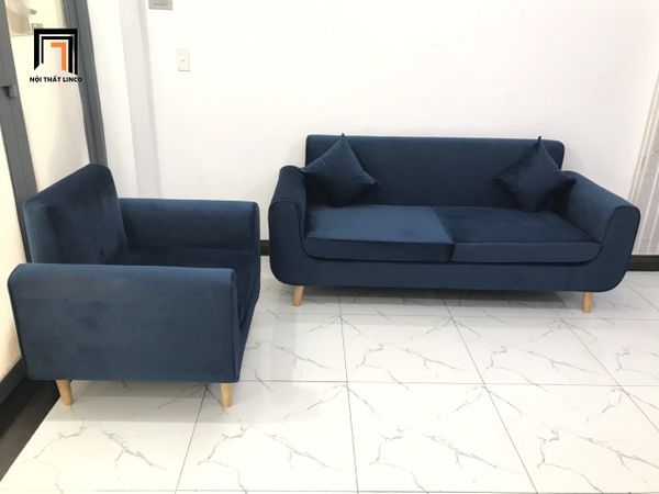 sofa, ghế sofa, bộ ghế sofa xanh đậm, set 2 ghế sofa giá rẻ, bộ ghế sofa vải nhung mềm