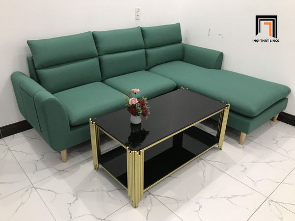 sofa, ghế sofa, bộ ghế sofa giá rẻ, sofa góc xanh ngọc, sofa góc 2m2 x 1m6, sofa góc phòng khách, sofa góc đẹp