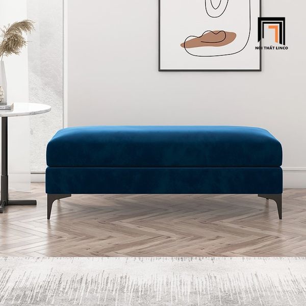sofa, ghế sofa, sofa đôn chữ nhật, đôn ghế sofa vải nhung xám, sofa nhỏ gọn