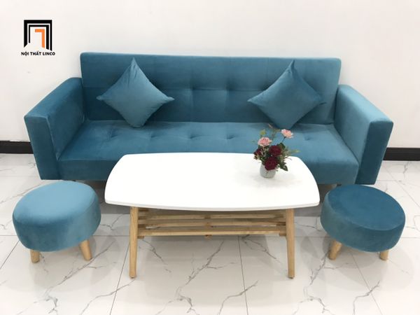 sofa, ghế sofa, bộ ghế sofa giường, sofa giá rẻ, sofa giường nằm 2m, sofa giường màu xanh dương, set ghế sofa gia đình
