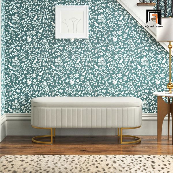 sofa, ghế sofa, sofa đôn dài 1m2, sofa đôn vải nhung xanh lá, ghế bench
