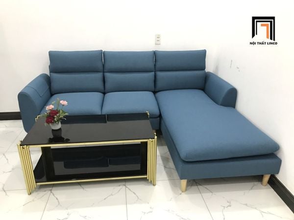 sofa, ghế sofa, sofa góc 2m2 x 1m6, sofa góc giá rẻ, sofa góc xanh dương, bộ ghế sofa phòng khách, sofa chữ l