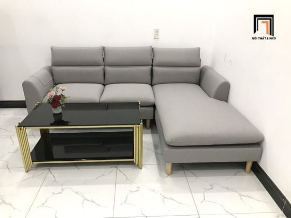 sofa, ghế sofa, bộ ghế sofa góc l, sofa góc 2m2 x 1m6, sofa góc xám trắng, sofa góc chung cư, sofa góc hiện đại