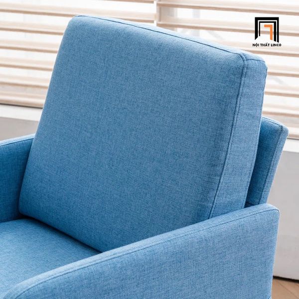 sofa, ghế sofa, sofa đơn xanh dương, sofa đơn vải nỉ mềm, sofa đơn phòng khách giá rẻ, sofa đơn ngồi đọc sách