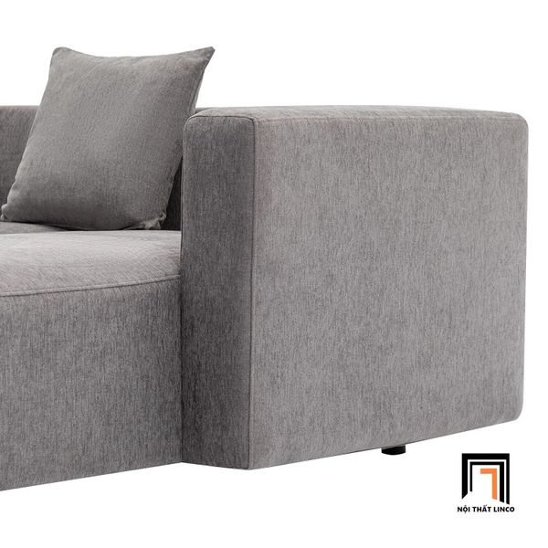 sofa, ghế sofa, bộ ghế sofa giá rẻ, sofa góc 2m8 x 1m6, sofa góc vải nỉ màu xám, sofa góc căn hộ chung cư