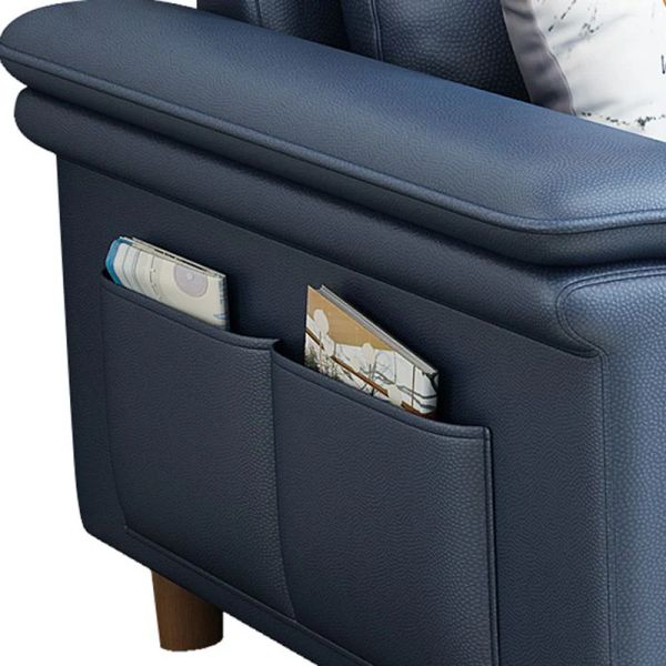 sofa, ghế sofa, sofa băng, sofa văng, sofa băng 2m1, sofa da Pu xanh dương, sofa băng phòng khách