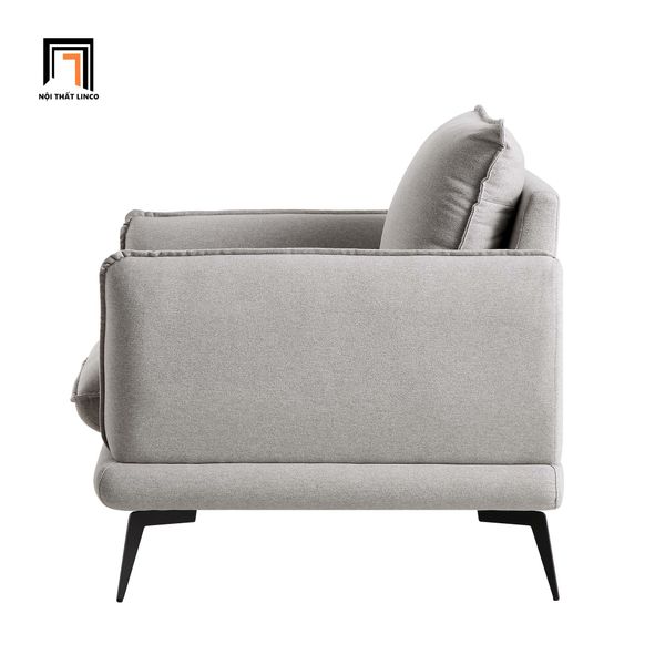 sofa, ghế sofa, sofa đơn xám trắng, sofa đơn phòng khách nhỏ gọn, sofa đơn bọc vải, sofa đơn ngồi đọc sách