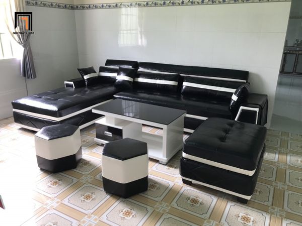 sofa, ghế sofa, bộ ghế sofa da, sofa góc sang trọng, sofa góc 3m x 1m8, sofa góc kiểu dáng hiện đại