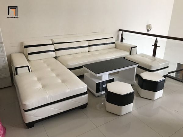 sofa, ghế sofa, bộ ghế sofa da, sofa góc sang trọng, sofa góc 3m x 1m8, sofa góc kiểu dáng hiện đại
