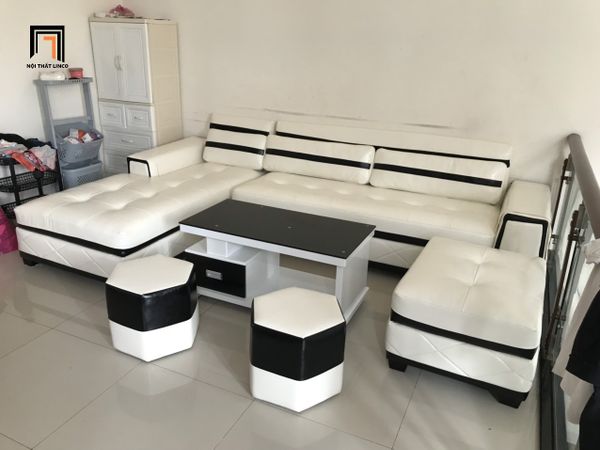 sofa, ghế sofa, bộ ghế sofa da, sofa góc sang trọng, sofa góc 3m x 1m8, sofa góc kiểu dáng hiện đại