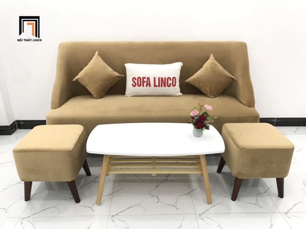 bộ ghế sofa băng, sofa băng, sofa văng, ghế sofa màu nâu sữa, sofa giá rẻ, sofa 1m9