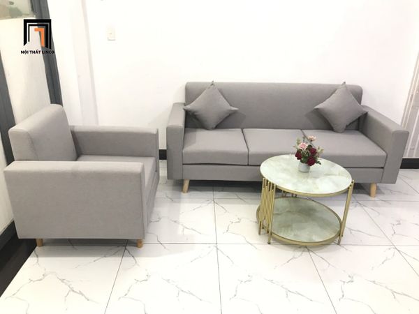 sofa, ghế sofa, bộ ghế sofa giá rẻ, bộ 2 ghế sofa màu xám trắng, bộ ghế sofa văn phòng