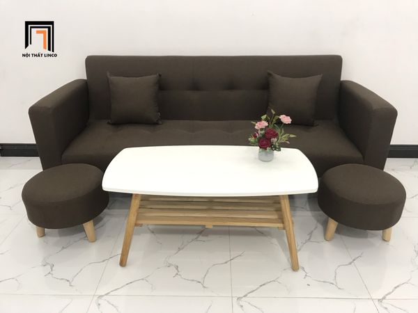 sofa, ghế sofa, sofa giá rẻ, bộ ghế sofa giường 2m, sofa màu nâu đậm, set ghế sofa gia đình, sofa nhỏ gọn