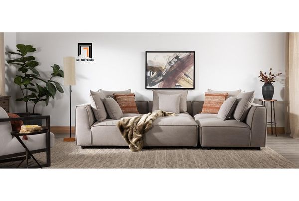 sofa, ghế sofa, sofa góc 3m2 x 2m, sofa góc phòng khách giá rẻ, sofa góc nỉ, sofa góc màu xám