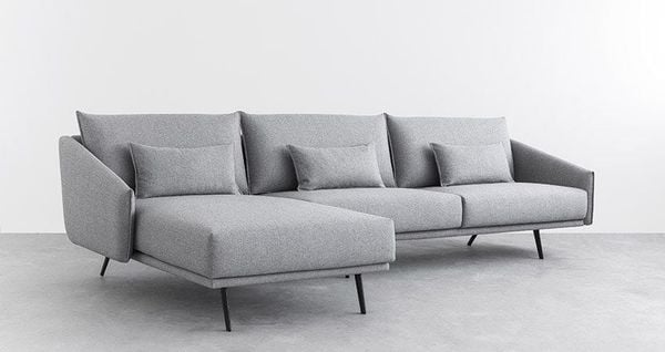 sofa, ghế sofa, sofa góc l vải nỉ xám, bộ ghế sofa góc 2m3 x 1m6, sofa góc căn hộ chung cư, sofa góc giá rẻ, sofa góc hiện đại