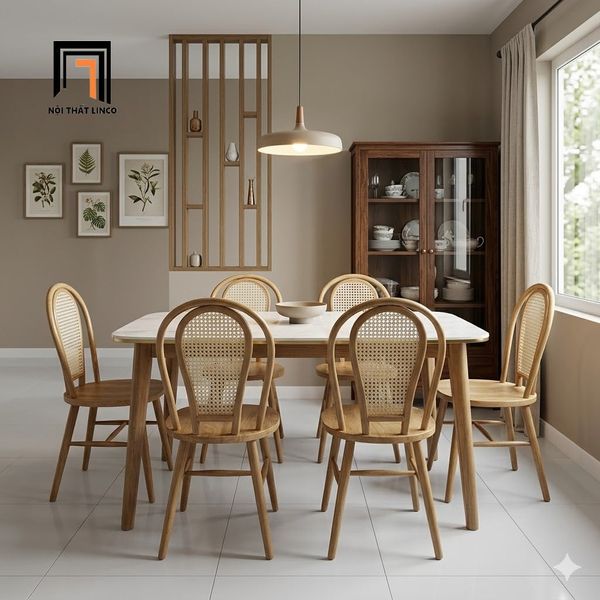 bàn ăn, bộ bàn ghế ăn phòng bếp sang trọng, bàn ghế ăn gia đình, bàn ăn 1m6 6 chỗ ngồi, bộ bàn ăn xinh xắn