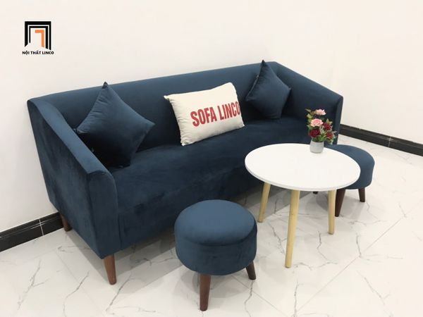 sofa, ghế sofa, bộ ghế sofa băng, bộ ghế sofa văng, sofa băng xanh đậm, sofa băng vải nhung mềm dài 1m9, sofa giá rẻ