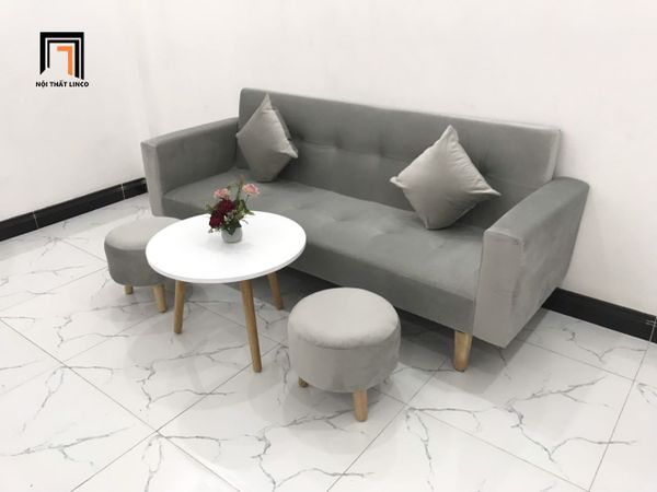 sofa, ghế sofa, sofa giường, sofa bed, bộ ghế sofa giường nằm, sofa giường 2m, sofa giá rẻ, sofa vải nhung màu xám