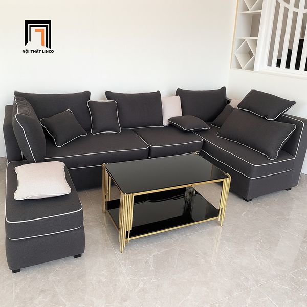 sofa, ghế sofa, bộ ghế sofa góc xám đậm, sofa góc 3m1 x 1m6, sofa góc giá rẻ, sofa kiểu dáng hiện đại, sofa l