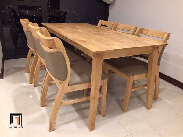 bàn ăn, bộ bàn ăn 6 ghế gỗ, set bàn ăn gỗ cao su, bộ bàn ghế ăn giá rẻ, bộ bàn ăn phòng bếp nhỏ gọn