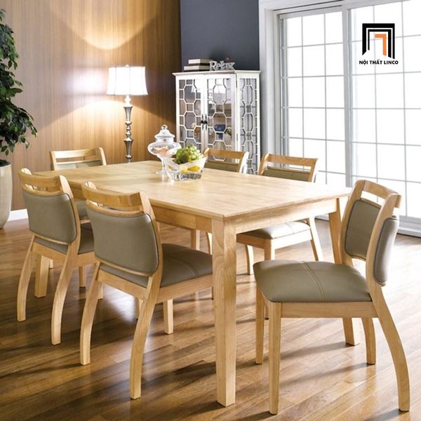 bàn ăn, bộ bàn ăn 6 ghế gỗ, set bàn ăn gỗ cao su, bộ bàn ghế ăn giá rẻ, bộ bàn ăn phòng bếp nhỏ gọn