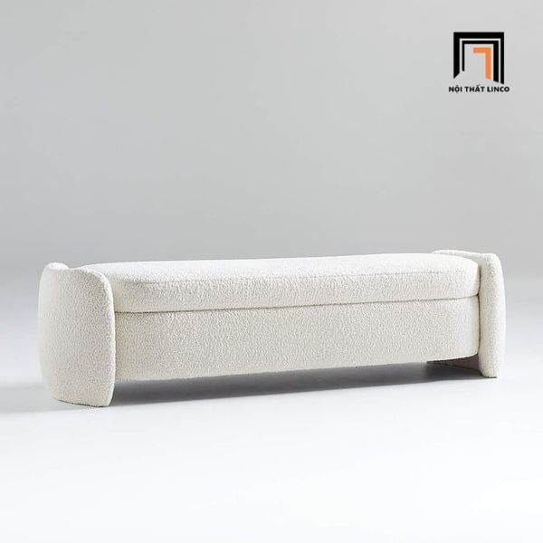 sofa, ghế sofa, sofa bench, sofa đôn vải nỉ, ghế sofa bench vải nỉ trắng kem