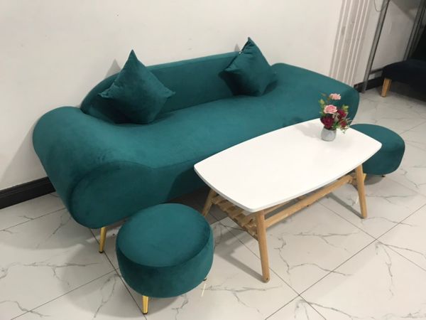 sofa, ghế sofa thuyền, sofa văng thuyền, sofa băng thuyền, sofa thuyền dài 2m, sofa vải nhung, bộ ghế sofa xinh xắn, sofa giá rẻ