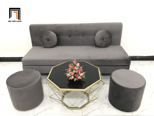 sofa, ghế sofa, bộ ghế sofa 1m7, sofa xám đen vải nhung, bộ ghế sofa chung cư, sofa nhỏ gọn, bộ ghế sofa giá rẻ, sofa phòng khách