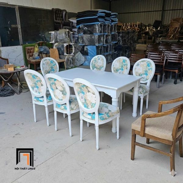 bàn ăn, bộ bàn ghế ăn, set bàn ăn tân cổ điển, bộ bàn ghế ăn cao cấp, bàn ăn 1m6 6 chỗ ngồi, bàn ăn đẹp