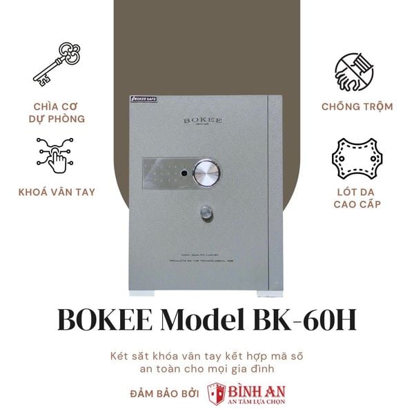 Két sắt BOKEE BK-60H (55kg) Thông Minh Kết Nối Điện Thoại