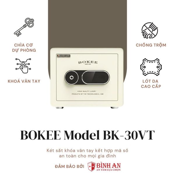 Két sắt BOKEE Thông Minh Khóa Vân Tay Kết Nối App Điện Thoại