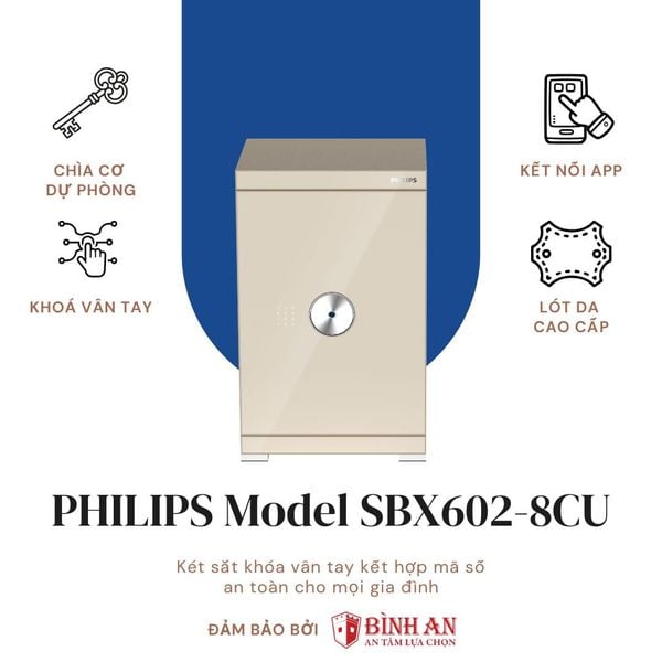 Tổng quan Két sắt PHILIPS SBX602-8CU (131kg)