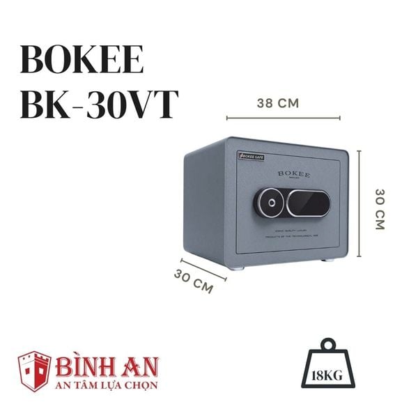 Két sắt BOKEE BK-30VT (18kg) Khóa Vân Tay Kết Nối App Điện Thoại