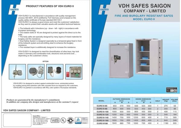 Két sắt VHD EURO II-160