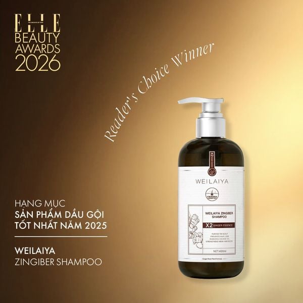 WEILAIYA Zingiber Shampoo được vinh danh tại ELLE Beauty Awards 2026