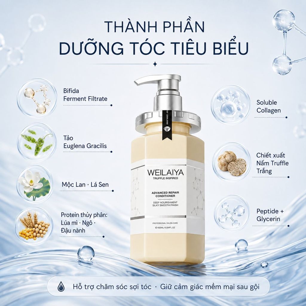Thành phần dầu xả nấm truffle Weilaiya