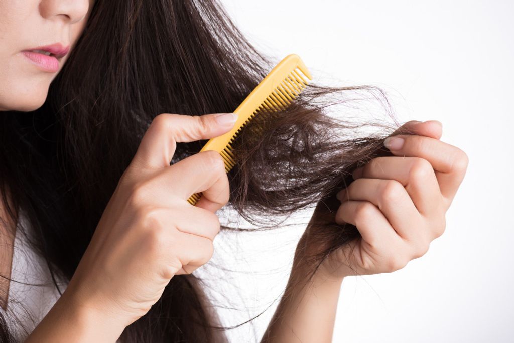 Chải tóc không đúng cách dễ làm tóc đứt gãy