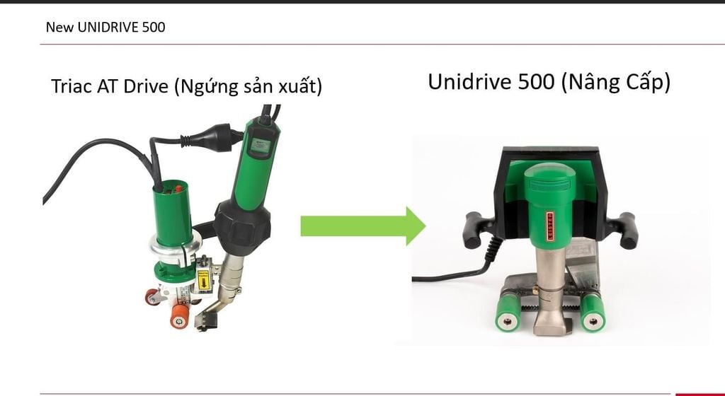 Unidrive 500 Leister vs Máy Hàn Màng TPO Triac AT Drive (Phiên bản cũ): So Sánh Chi Tiết Cho Hàn Màng SikaProof 808