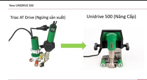 Unidrive 500 Leister vs Máy Hàn Màng TPO Triac AT Drive (Phiên bản cũ): So Sánh Chi Tiết Cho Hàn Màng SikaProof 808