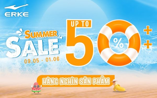 SUMMER SALE UP TO 50%+ CƠ HỘI SỞ HỮU ĐỒ THỂ THAO ERKE CHỈ TỪ 99K