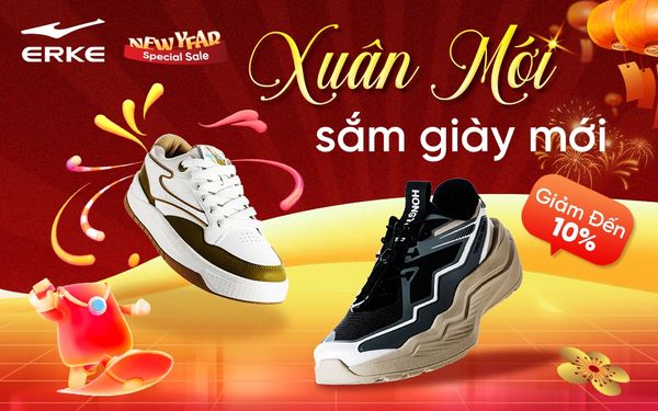 DU XUÂN NHẸ BƯỚC CÙNG GIÀY THỂ THAO ERKE
