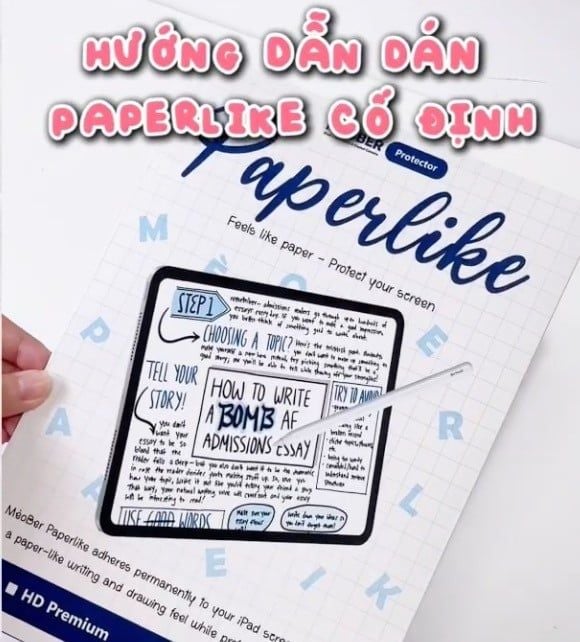 Hướng Dẫn Dán Màn Hình iPad Paperlike BerPaper By MèoBer Cực Dễ Tại Nhà