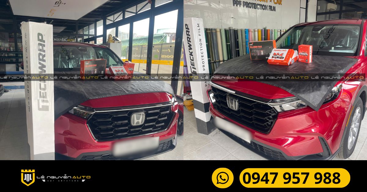 Quy trình dán PPF TeckWrap cho xe Crv tại Lê Nguyễn Auto