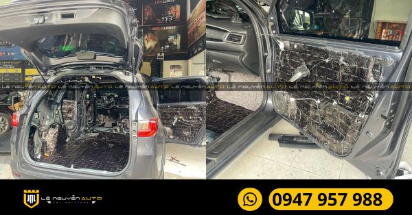 Các vị trí vàng cần dán cách âm trên Honda BRV