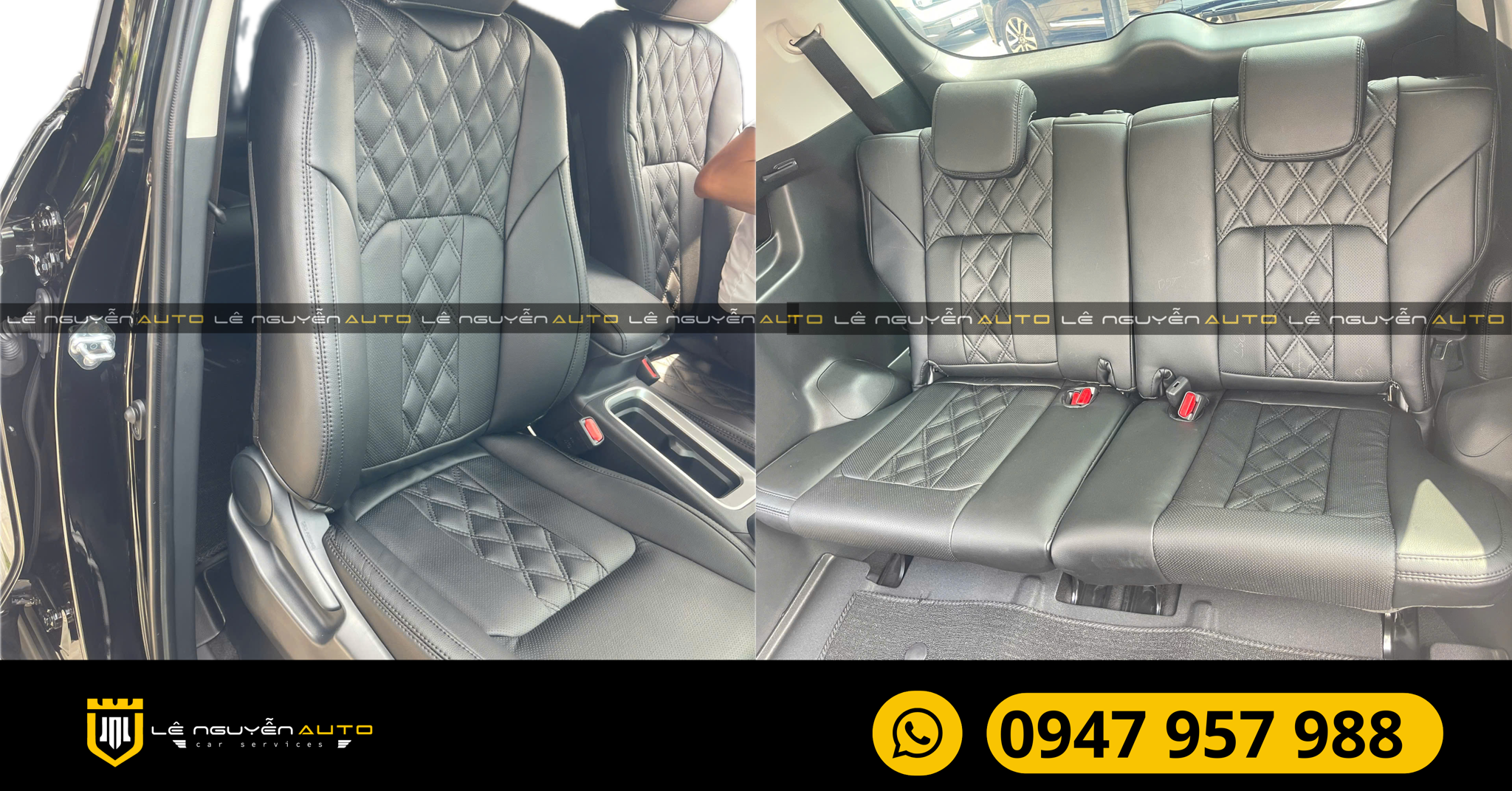 Bọc ghế da Nappa Innova Cross 2025 uy tín tại Lê Nguyễn Auto
